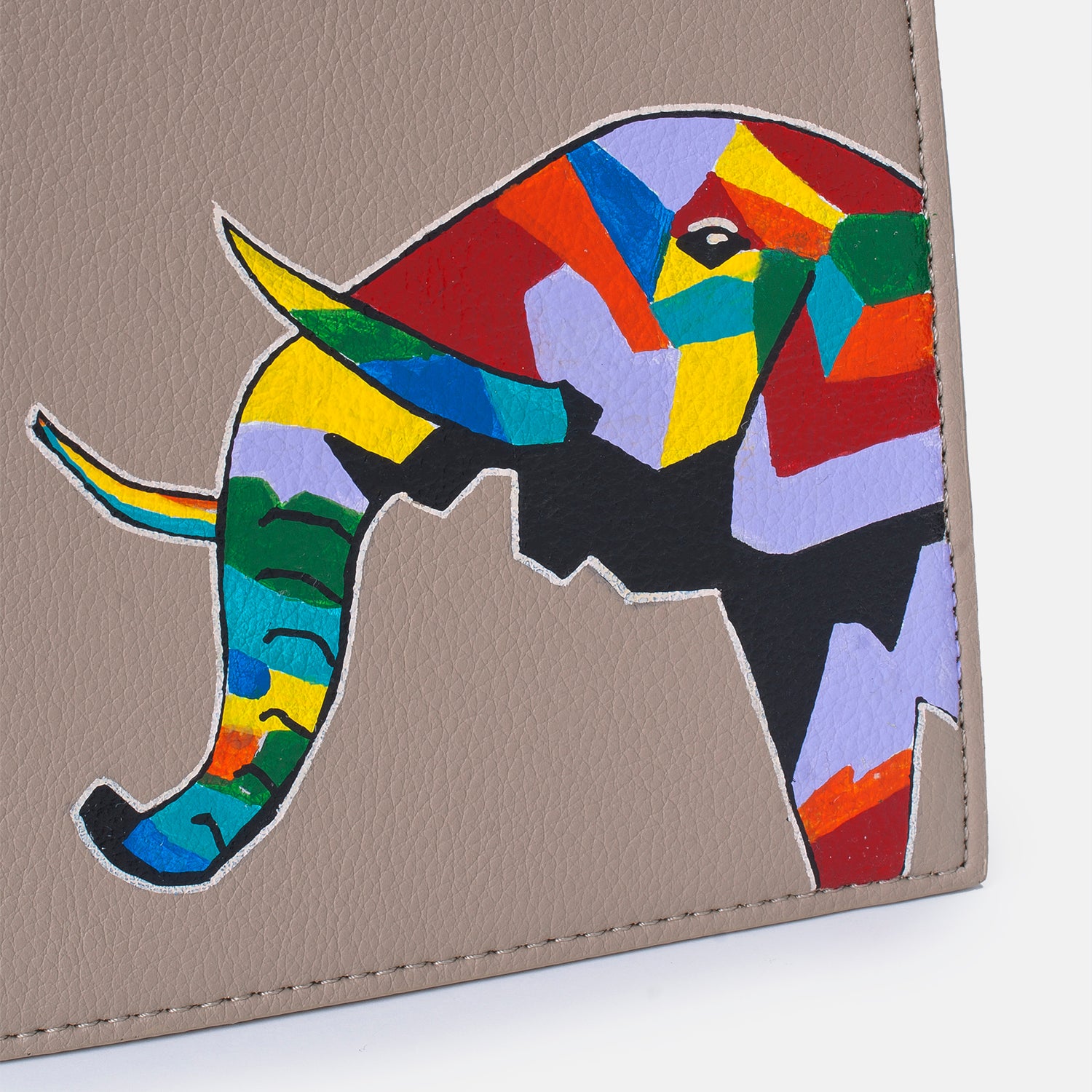Zoë Mini Bag Handpainted Elephant Beige