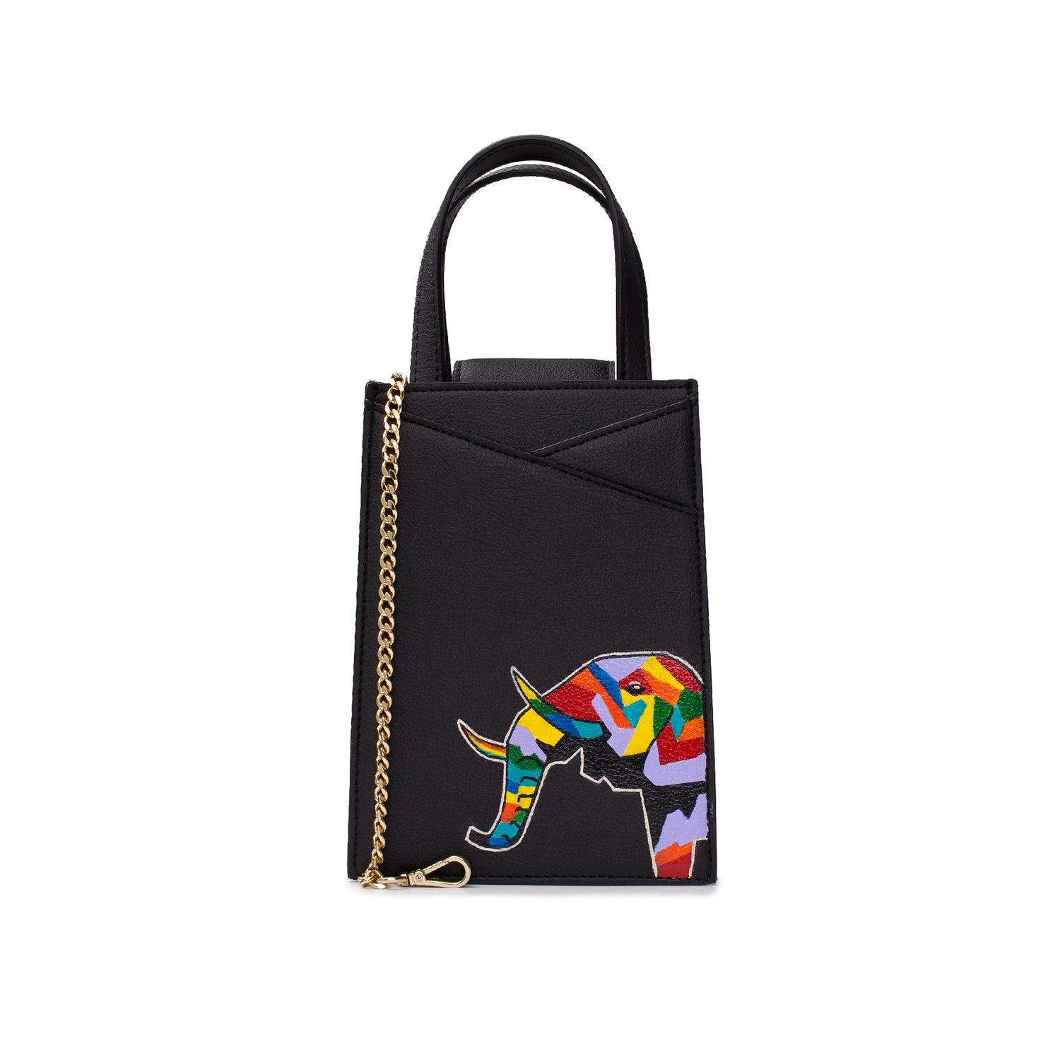 Zoë Mini Bag Handpainted Elephant Black